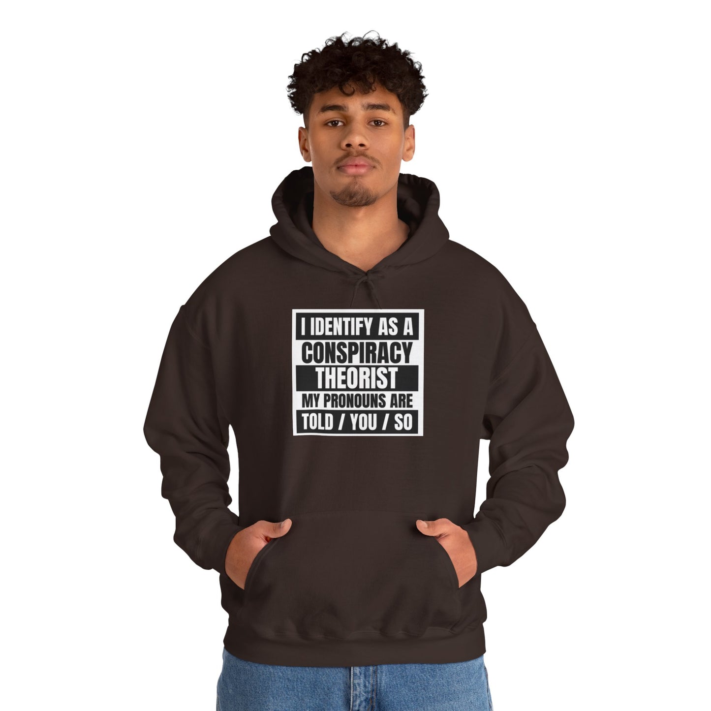 Funny Conspiracy Theorist Hoodie | Russian Roulette | I Identify As A Conspiracy Theorist