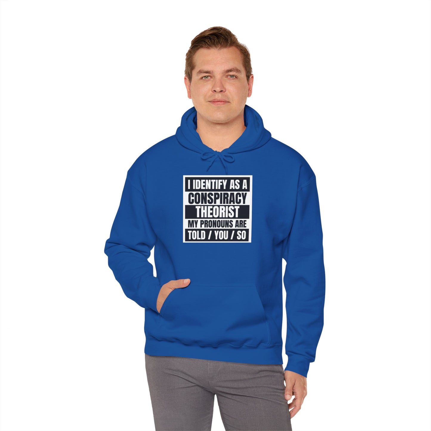 Funny Conspiracy Theorist Hoodie | Russian Roulette | I Identify As A Conspiracy Theorist