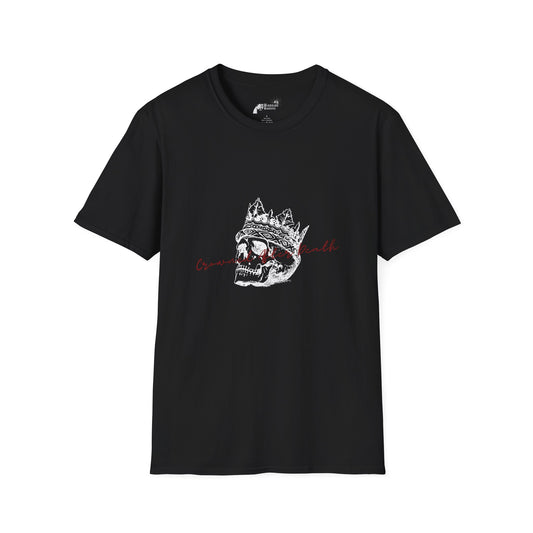 Gothic Scripture Crown Skull Unisex T-Shirt