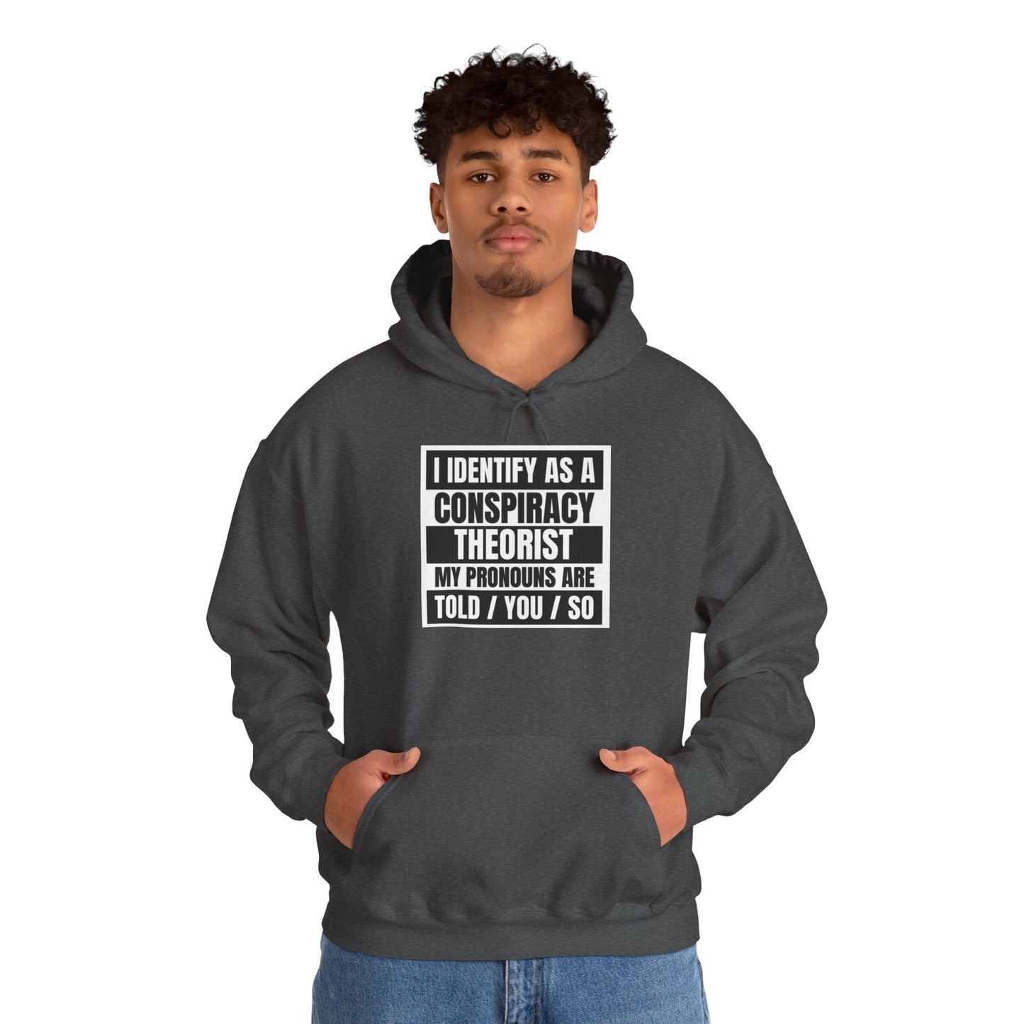 Funny Conspiracy Theorist Hoodie | Russian Roulette | I Identify As A Conspiracy Theorist