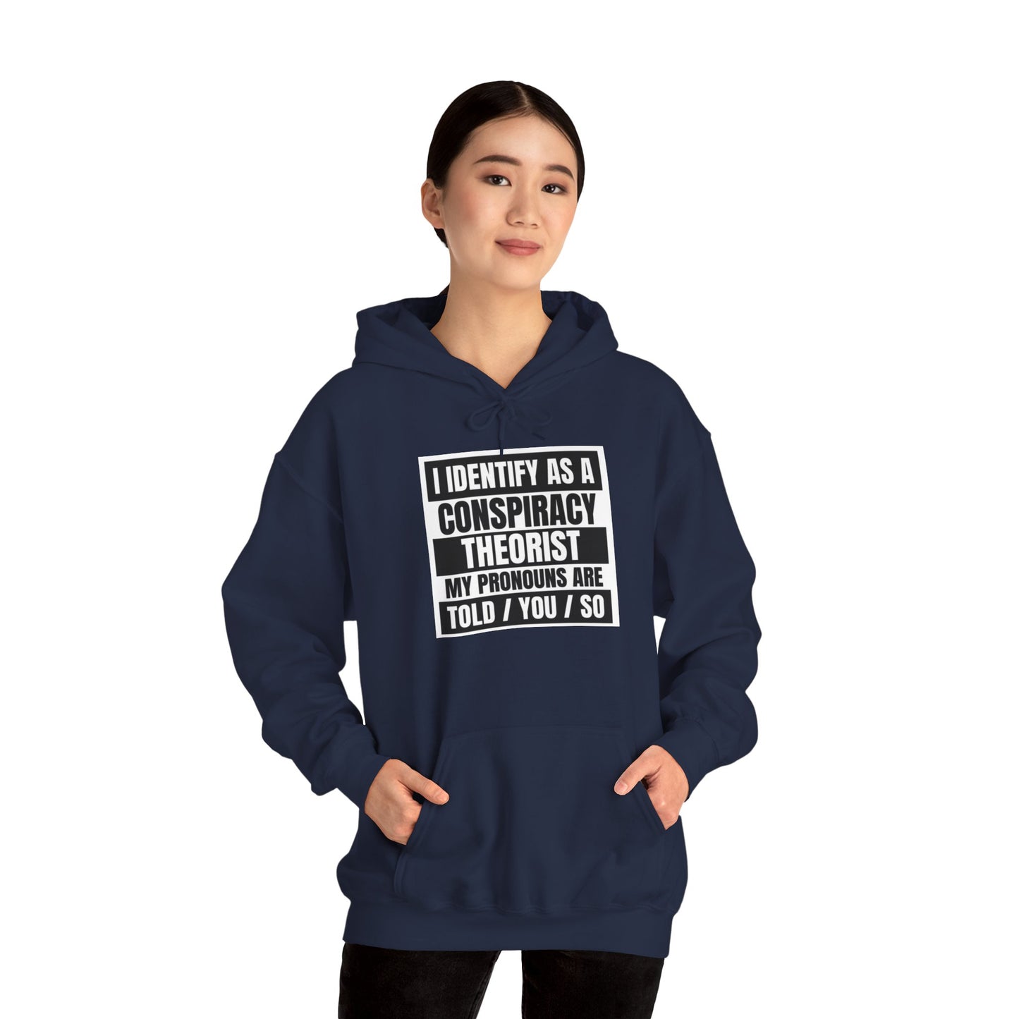 Funny Conspiracy Theorist Hoodie | Russian Roulette | I Identify As A Conspiracy Theorist
