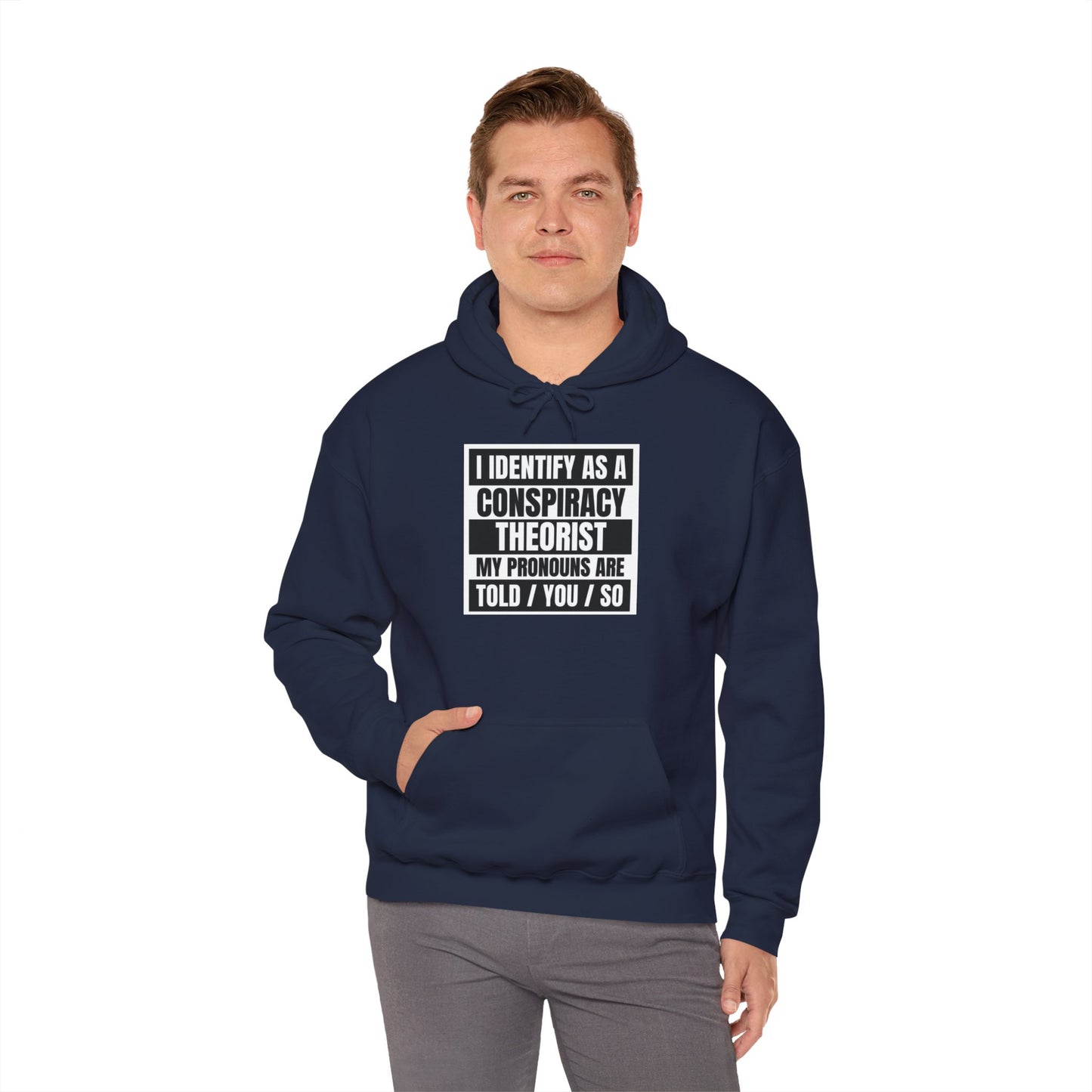 Funny Conspiracy Theorist Hoodie | Russian Roulette | I Identify As A Conspiracy Theorist