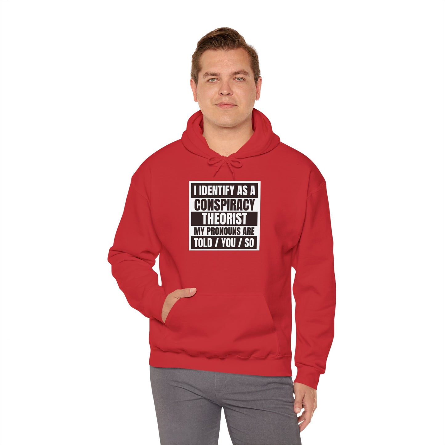 Funny Conspiracy Theorist Hoodie | Russian Roulette | I Identify As A Conspiracy Theorist