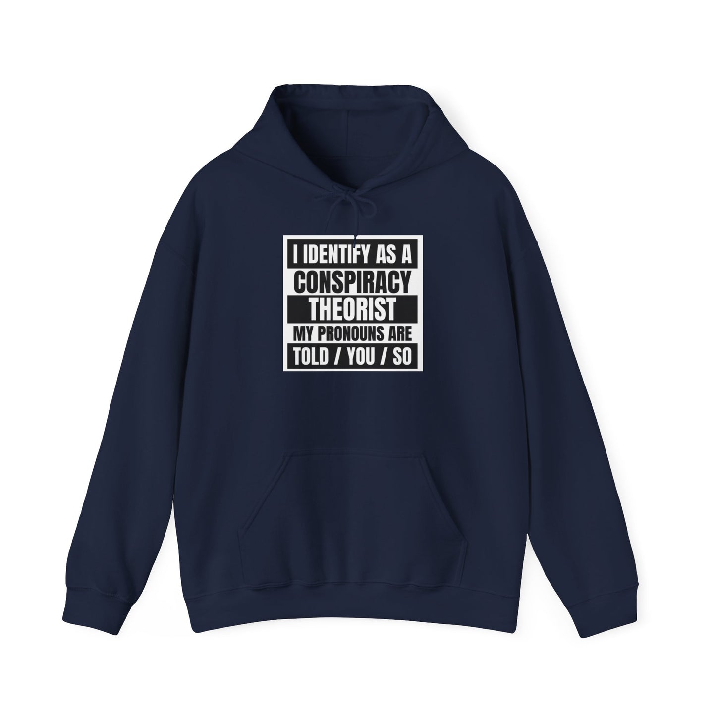 Funny Conspiracy Theorist Hoodie | Russian Roulette | I Identify As A Conspiracy Theorist