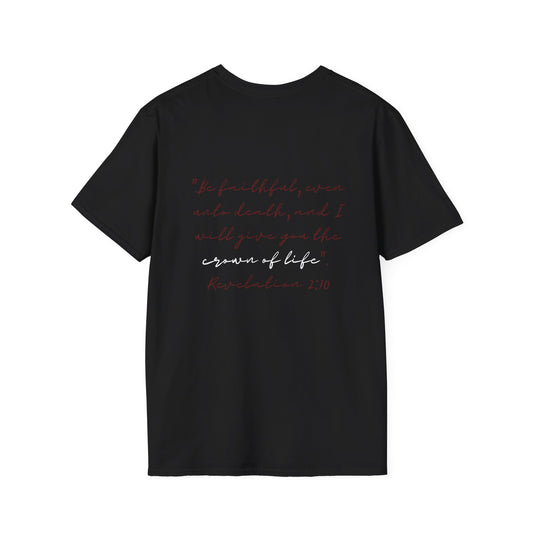 Gothic Scripture Crown Skull Unisex T-Shirt