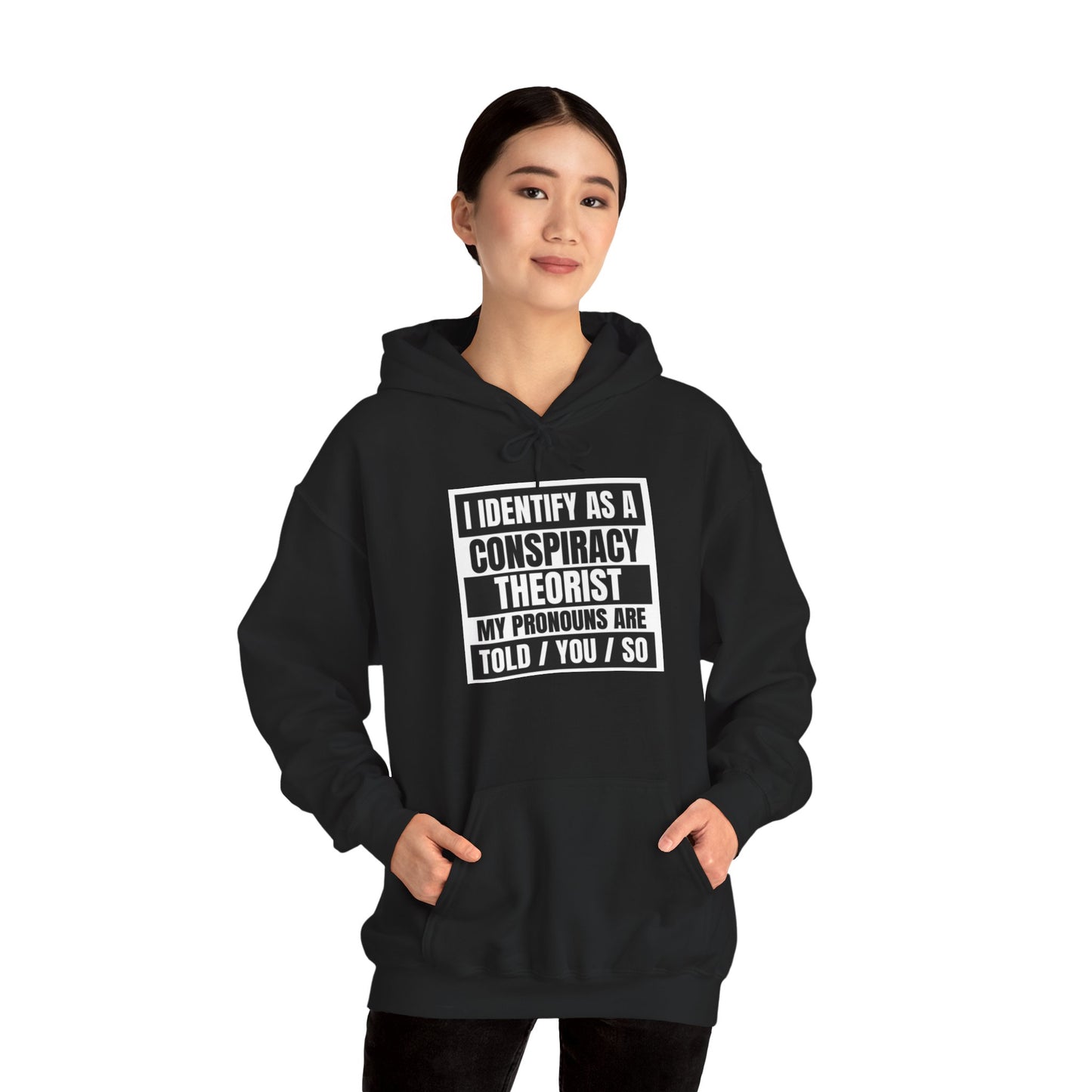 Funny Conspiracy Theorist Hoodie | Russian Roulette | I Identify As A Conspiracy Theorist