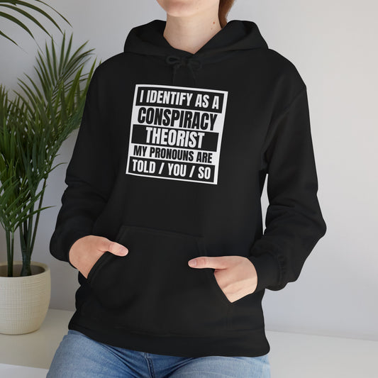 Funny Conspiracy Theorist Hoodie | Russian Roulette | I Identify As A Conspiracy Theorist