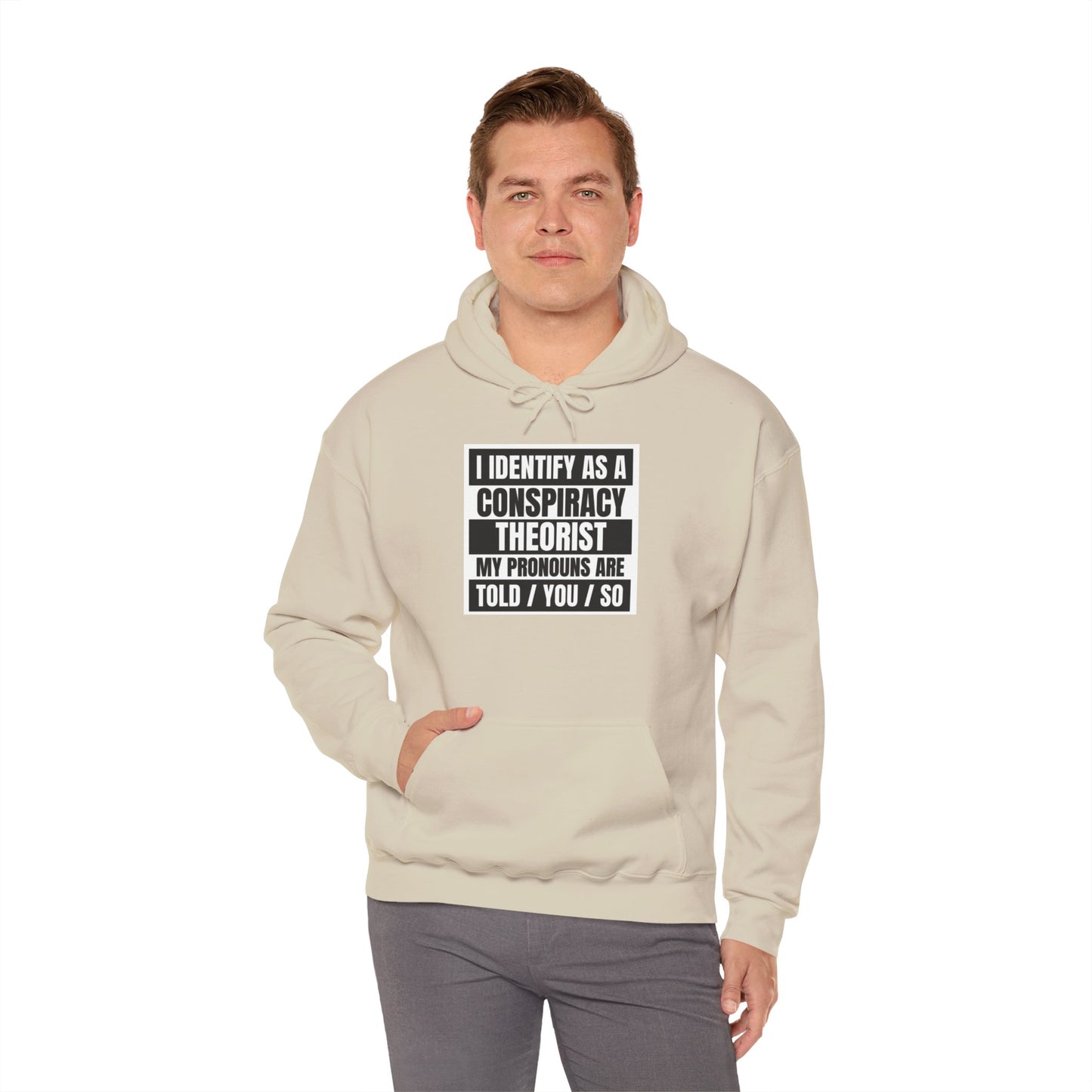 Funny Conspiracy Theorist Hoodie | Russian Roulette | I Identify As A Conspiracy Theorist