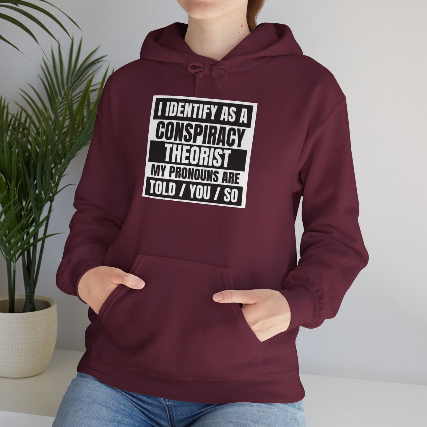 Funny Conspiracy Theorist Hoodie | Russian Roulette | I Identify As A Conspiracy Theorist