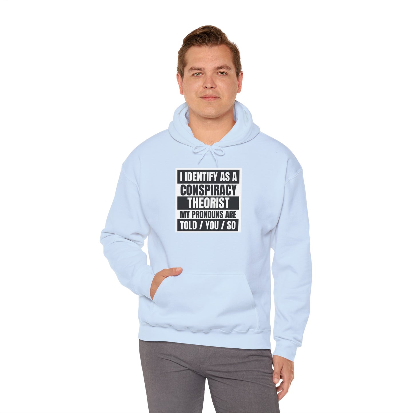 Funny Conspiracy Theorist Hoodie | Russian Roulette | I Identify As A Conspiracy Theorist