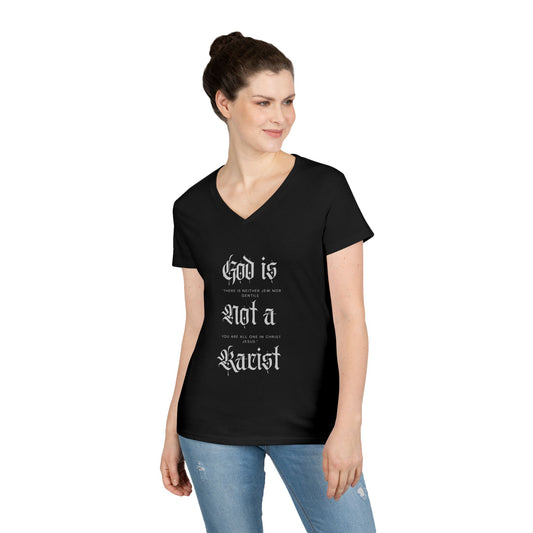V-Neck T-Shirt - Antidispensationalist Anti-Christian Zionist Gothic Shirt