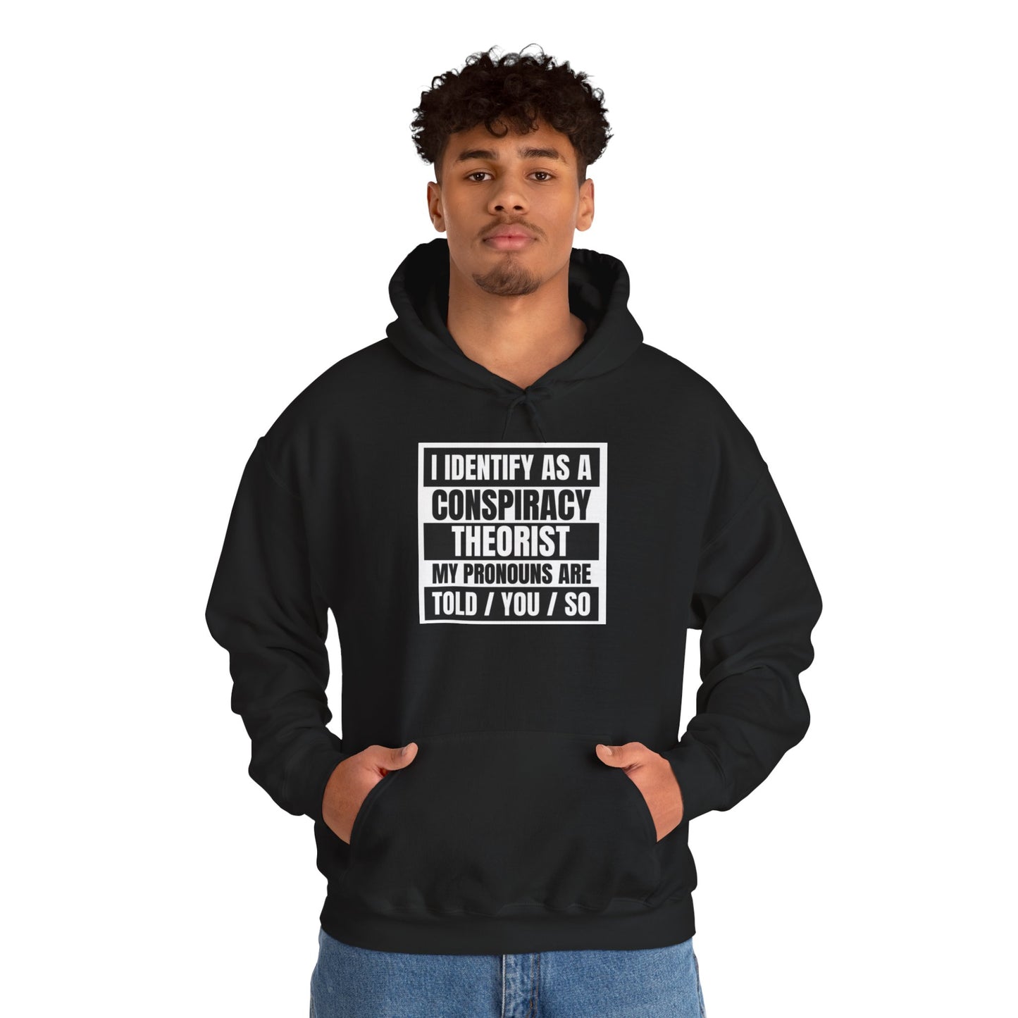 Funny Conspiracy Theorist Hoodie | Russian Roulette | I Identify As A Conspiracy Theorist