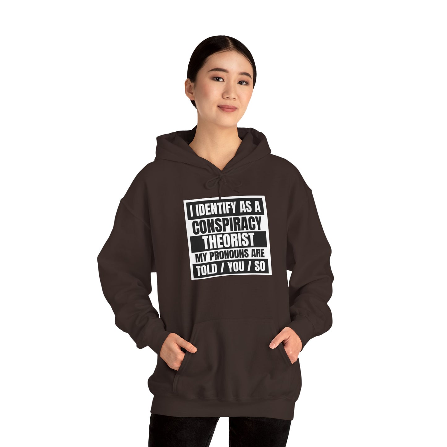 Funny Conspiracy Theorist Hoodie | Russian Roulette | I Identify As A Conspiracy Theorist