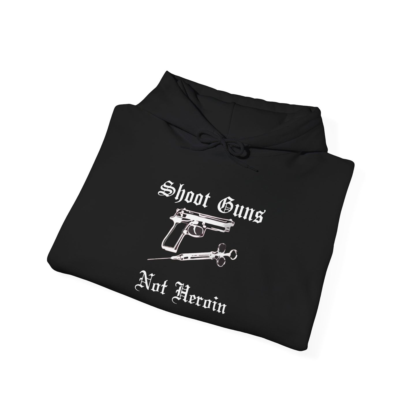 Shoot Guns Not Heroin Anti Drug Hoodie, Sobriety Recovery Streetwear Sweatshirt | Russian Roulette