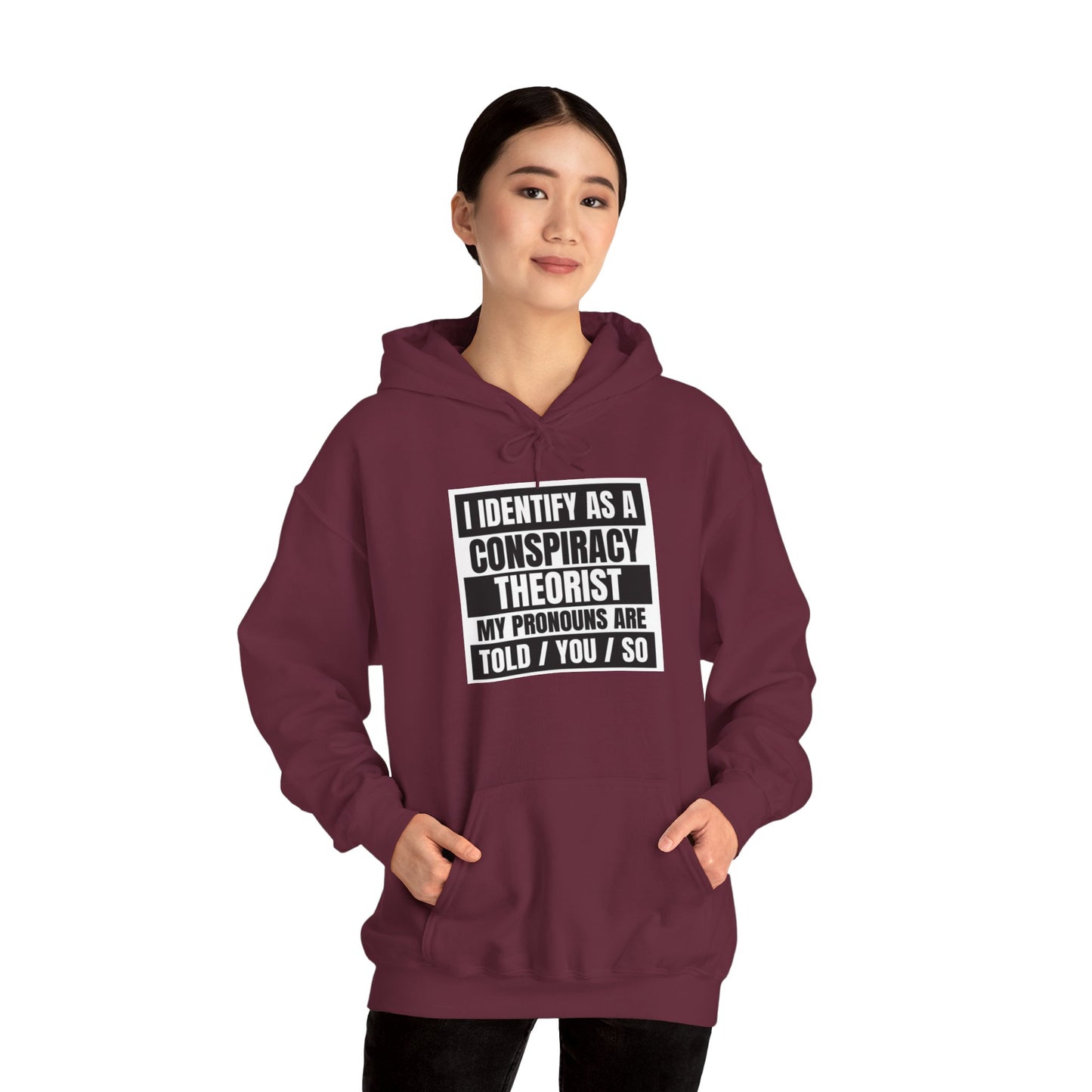 Funny Conspiracy Theorist Hoodie | Russian Roulette | I Identify As A Conspiracy Theorist