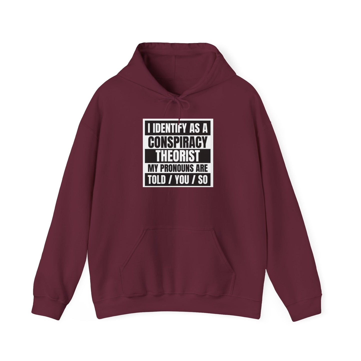 Funny Conspiracy Theorist Hoodie | Russian Roulette | I Identify As A Conspiracy Theorist