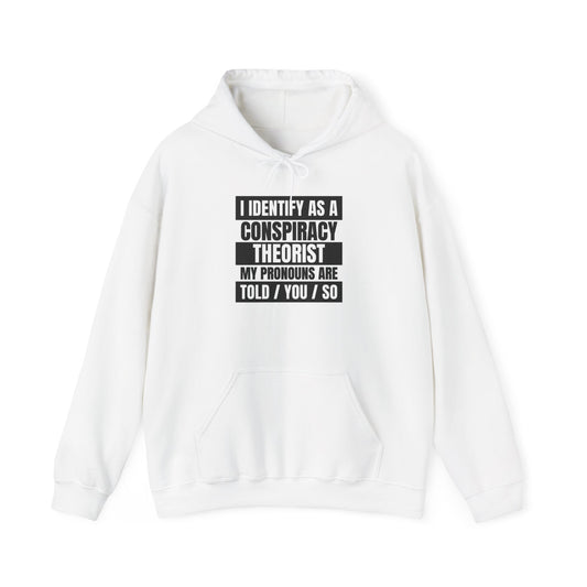 Funny Conspiracy Theorist Hoodie | Russian Roulette | I Identify As A Conspiracy Theorist