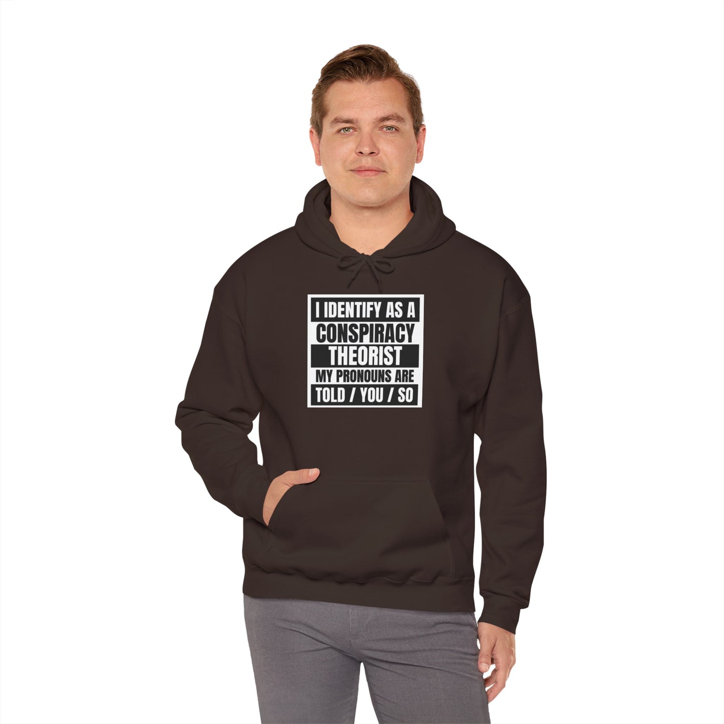 Funny Conspiracy Theorist Hoodie | Russian Roulette | I Identify As A Conspiracy Theorist