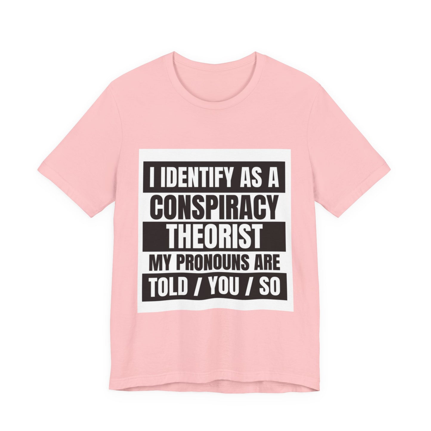 Conspiracy Theorist Tee, Funny Graphic T-Shirt, Unisex Short Sleeve, Humorous Gift, Casual Wear, Unique Statement Shirt