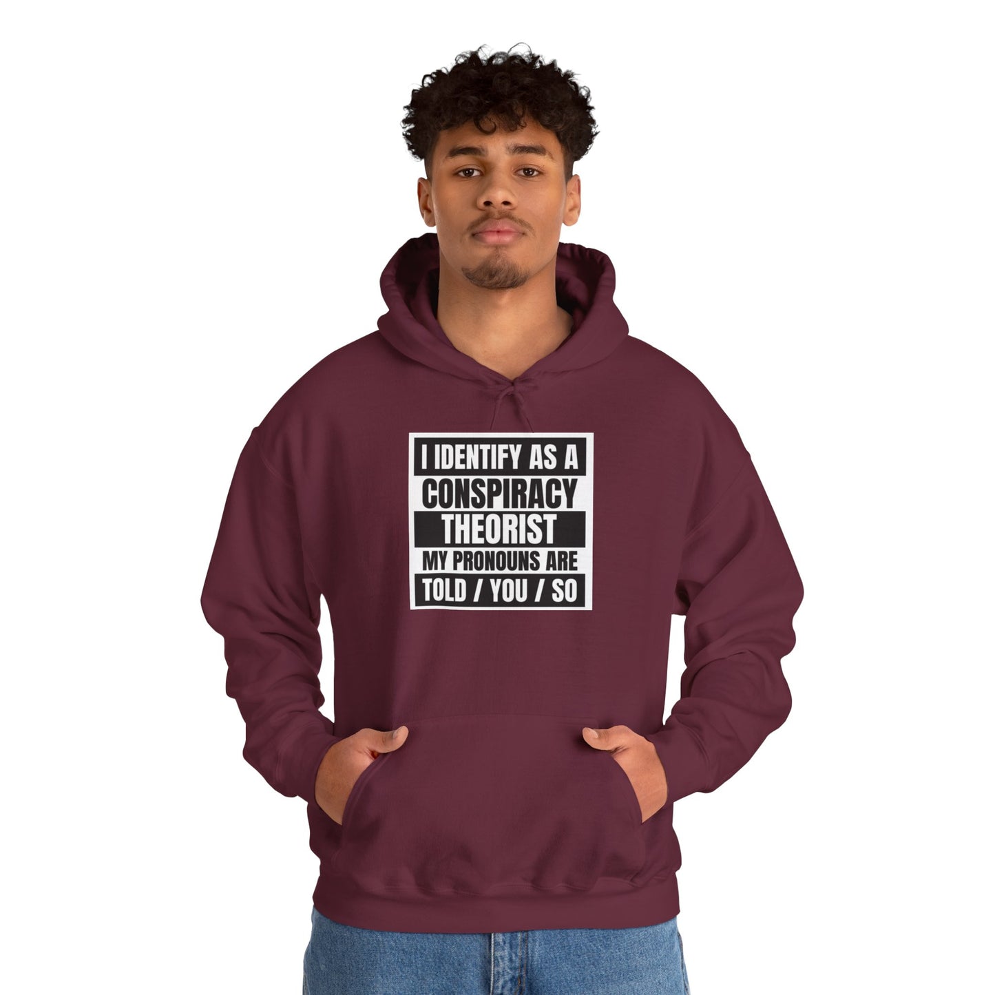 Funny Conspiracy Theorist Hoodie | Russian Roulette | I Identify As A Conspiracy Theorist