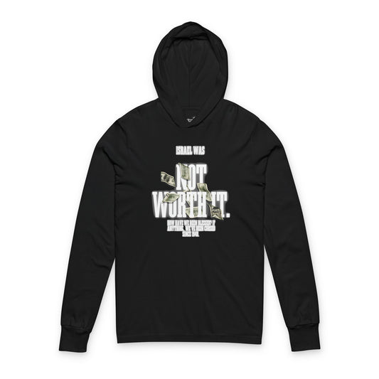 Anti Zionist, Anti Zionism Anti Dispensationalism Hoodie "Israel Was Not Worth It" Waste of Money Graphic