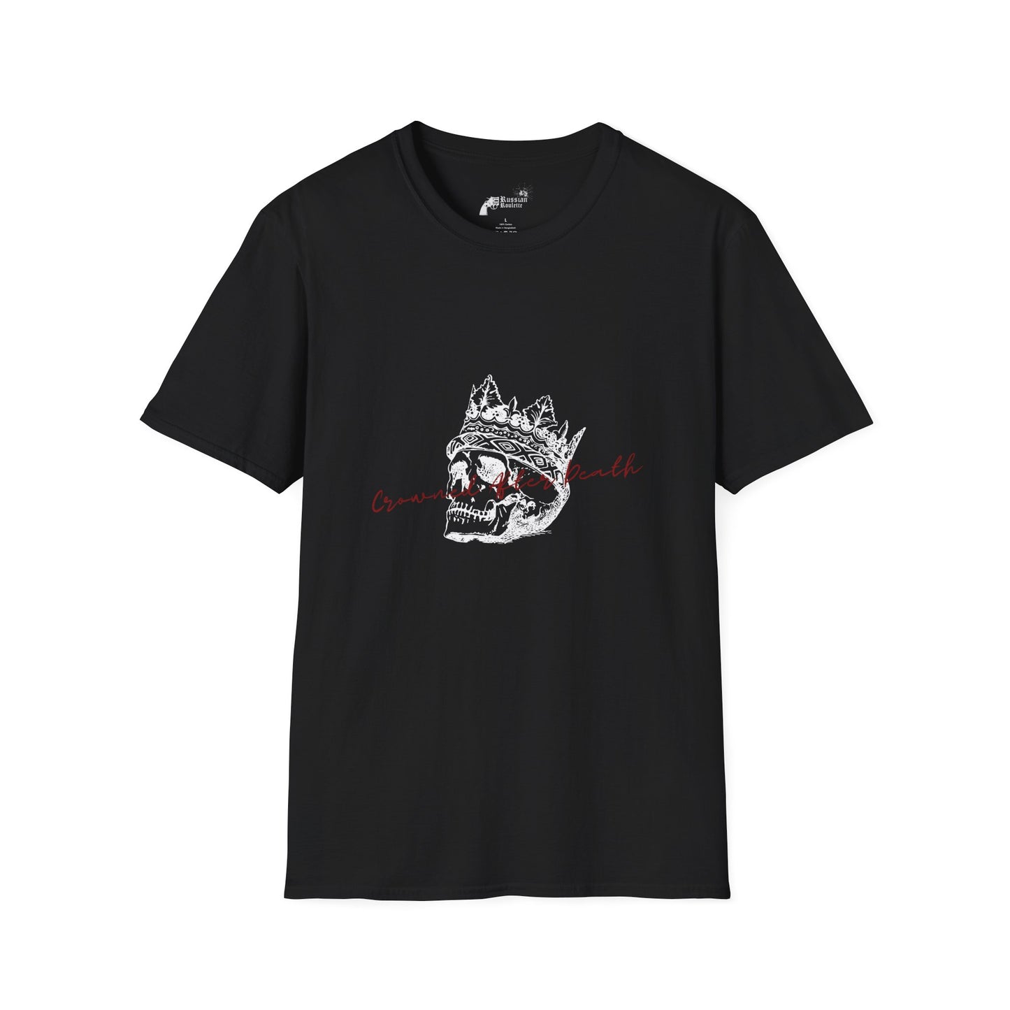 Gothic Scripture Crown Skull Unisex T-Shirt