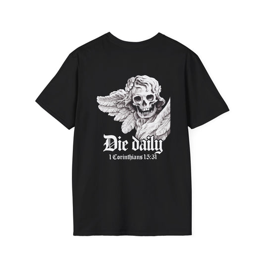 Die Daily Skull Cherubim Shirt, Edgy Streetwear Christian Tee