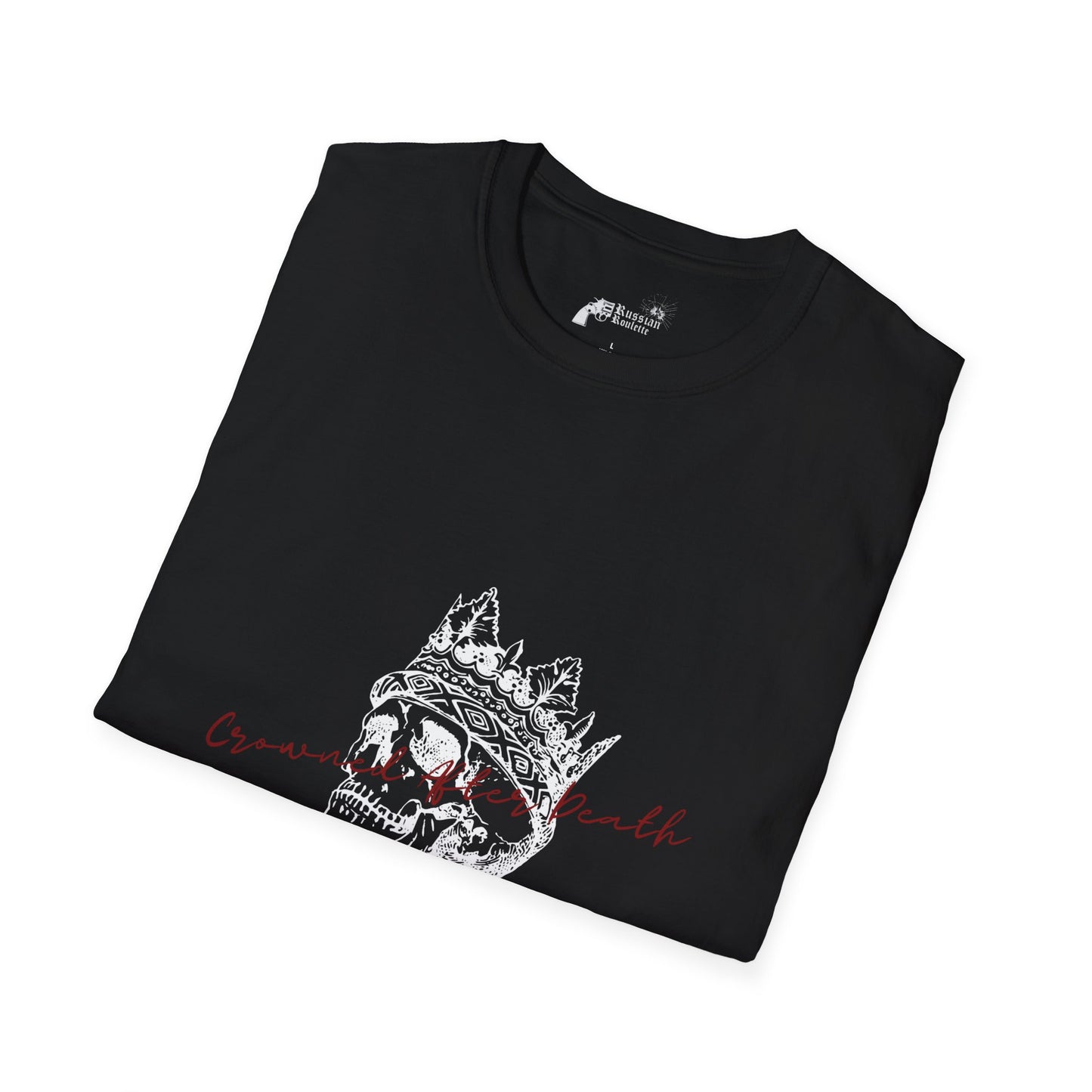 Gothic Scripture Crown Skull Unisex T-Shirt