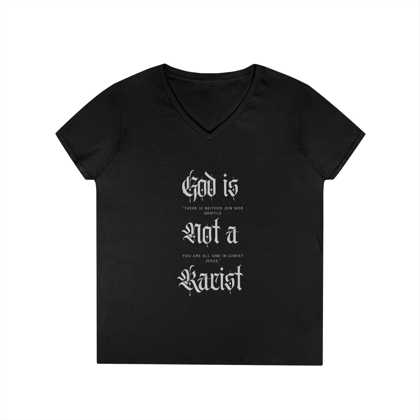 V-Neck T-Shirt - Antidispensationalist Anti-Christian Zionist Gothic Shirt