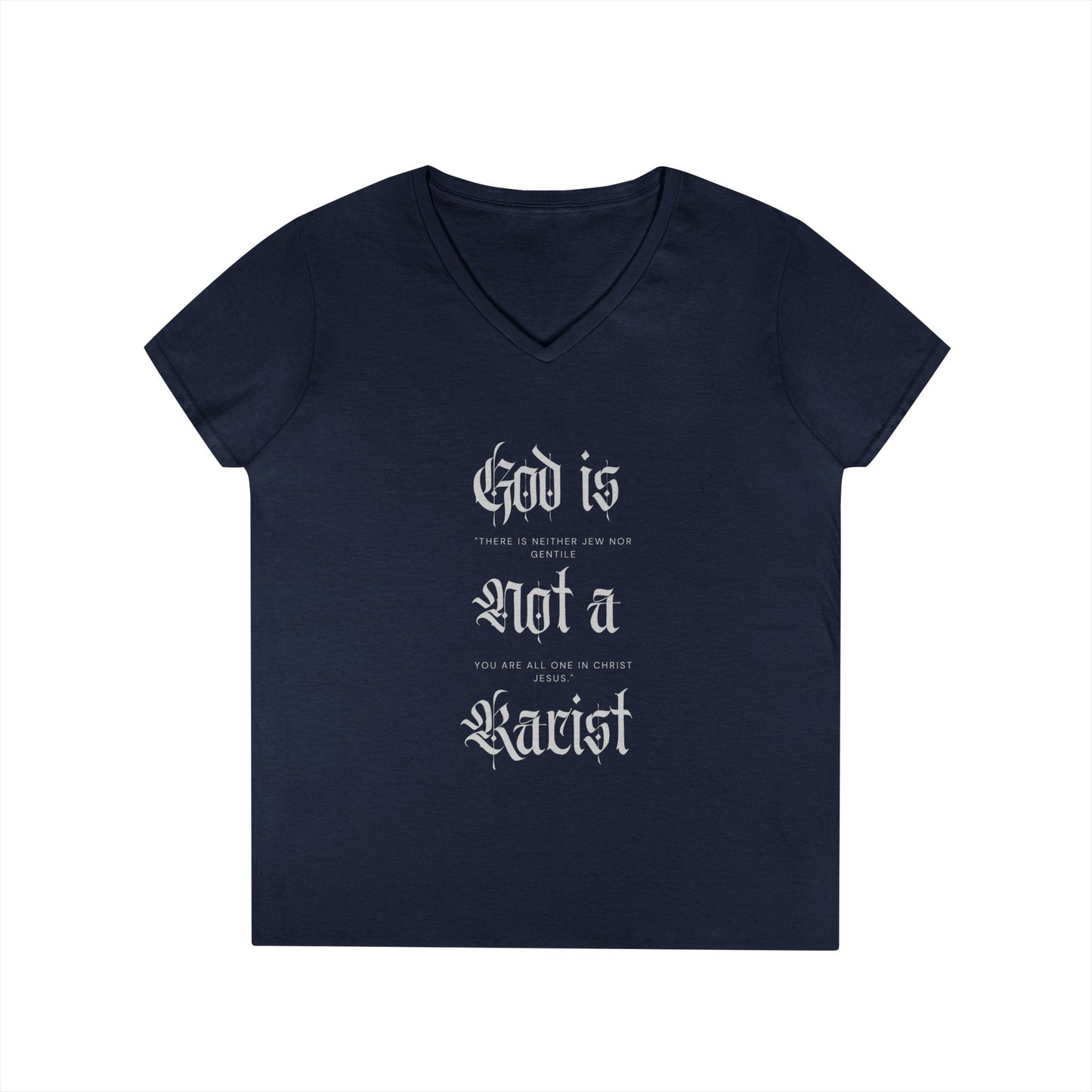 V-Neck T-Shirt - Antidispensationalist Anti-Christian Zionist Gothic Shirt