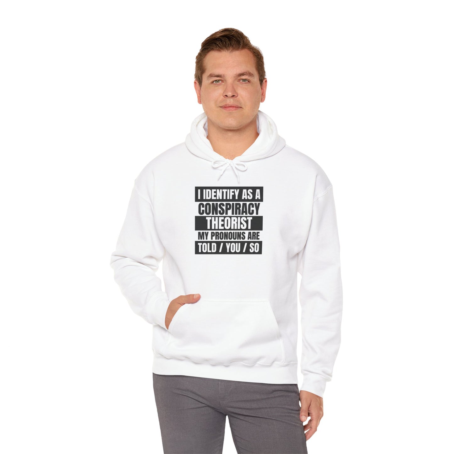 Funny Conspiracy Theorist Hoodie | Russian Roulette | I Identify As A Conspiracy Theorist