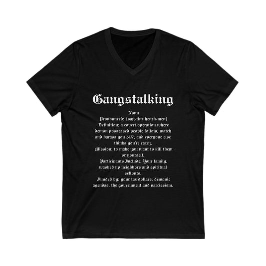 Gangstalking Definition V Neck Shirt