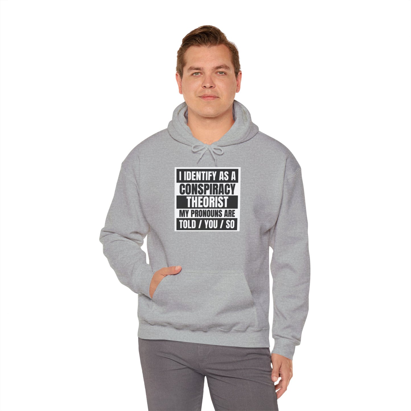 Funny Conspiracy Theorist Hoodie | Russian Roulette | I Identify As A Conspiracy Theorist