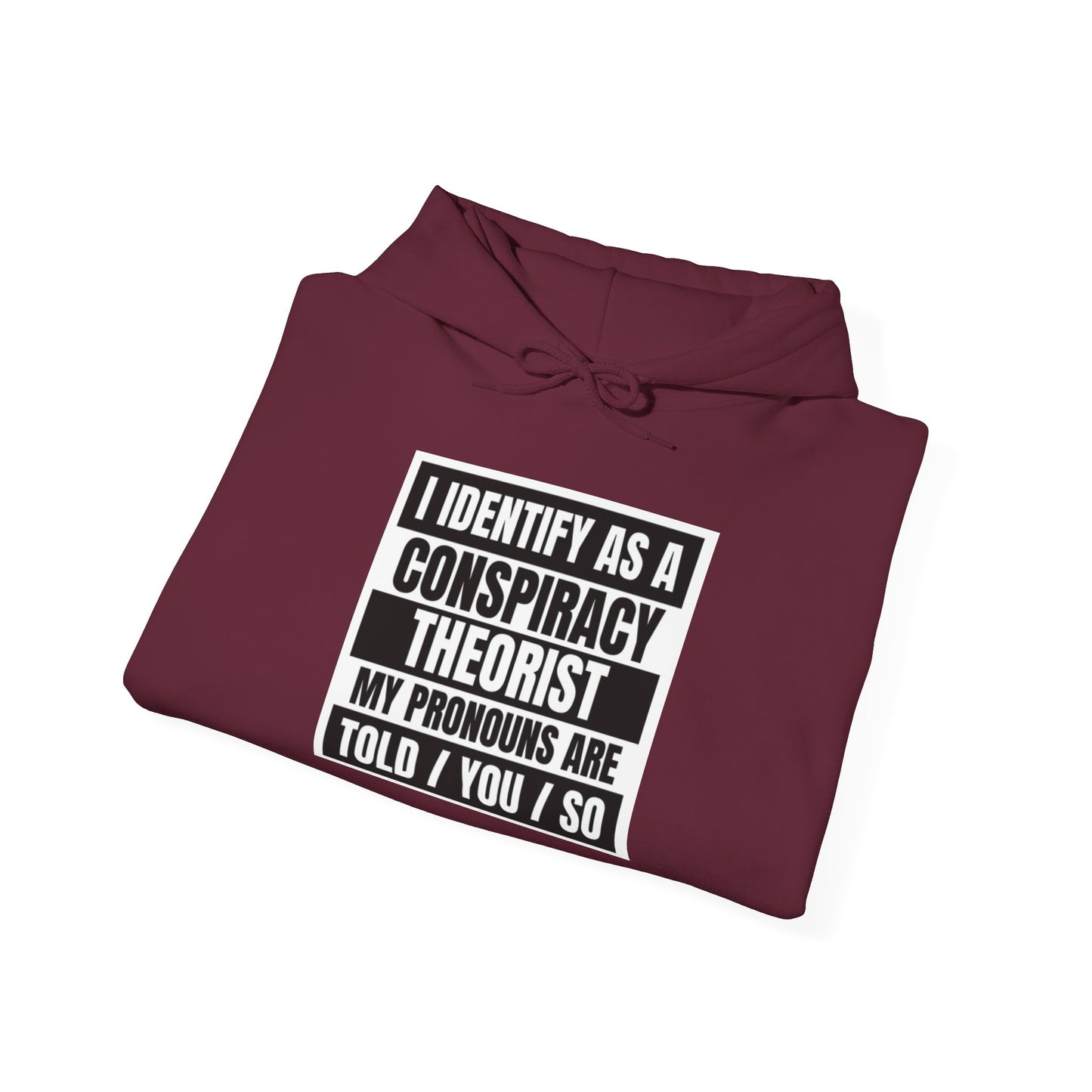 Funny Conspiracy Theorist Hoodie | Russian Roulette | I Identify As A Conspiracy Theorist