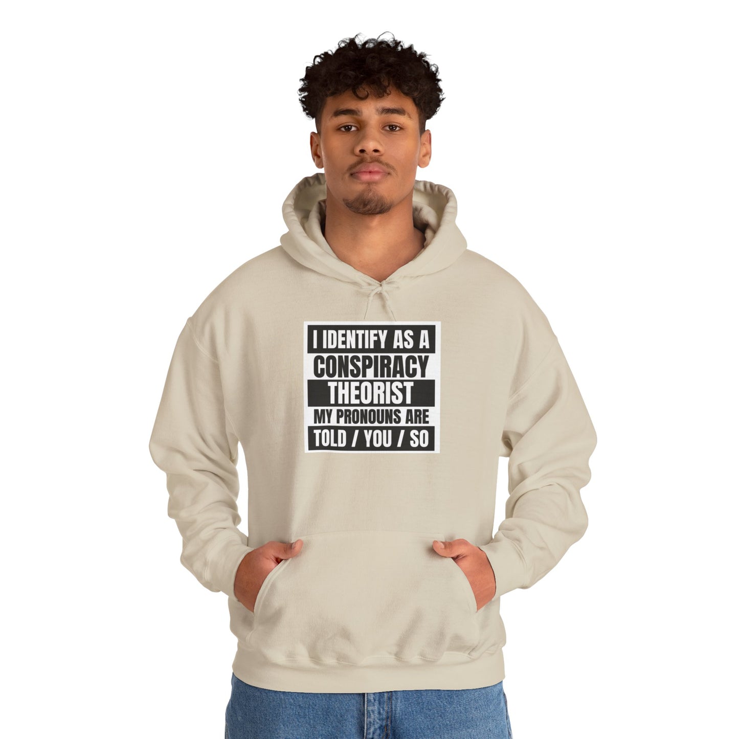 Funny Conspiracy Theorist Hoodie | Russian Roulette | I Identify As A Conspiracy Theorist