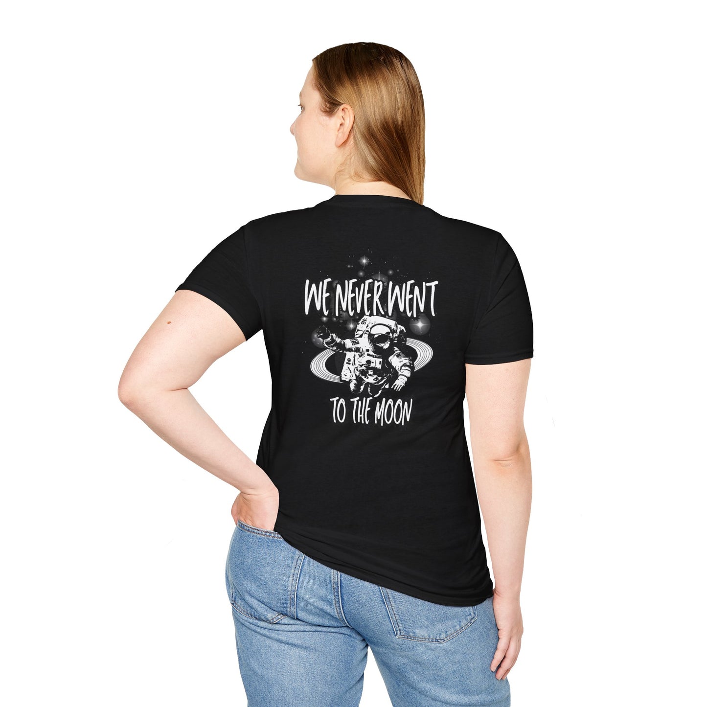 We Never Went To The M**n Truther Shirt, "Conspiracy" Tee, Moon Landing Funny Humor Shirt