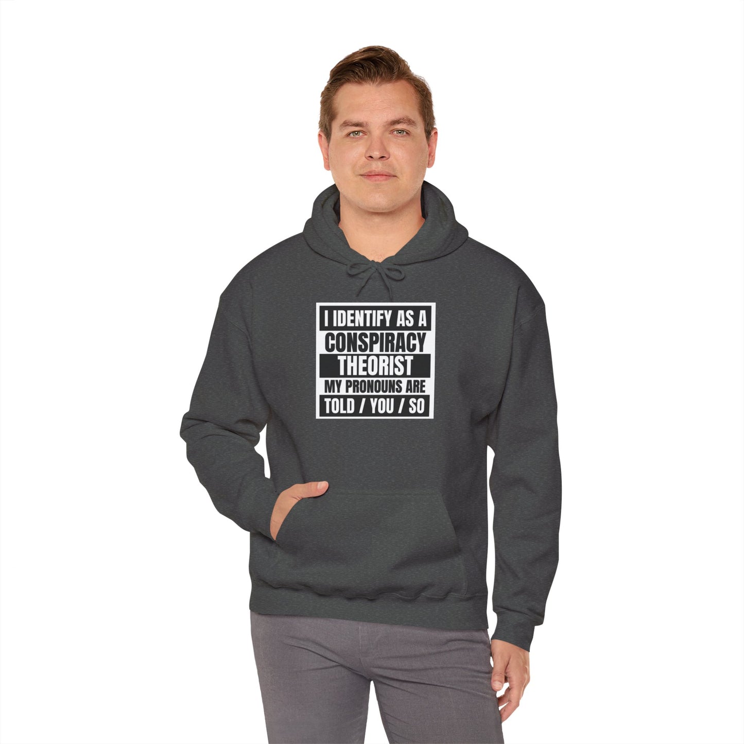 Funny Conspiracy Theorist Hoodie | Russian Roulette | I Identify As A Conspiracy Theorist