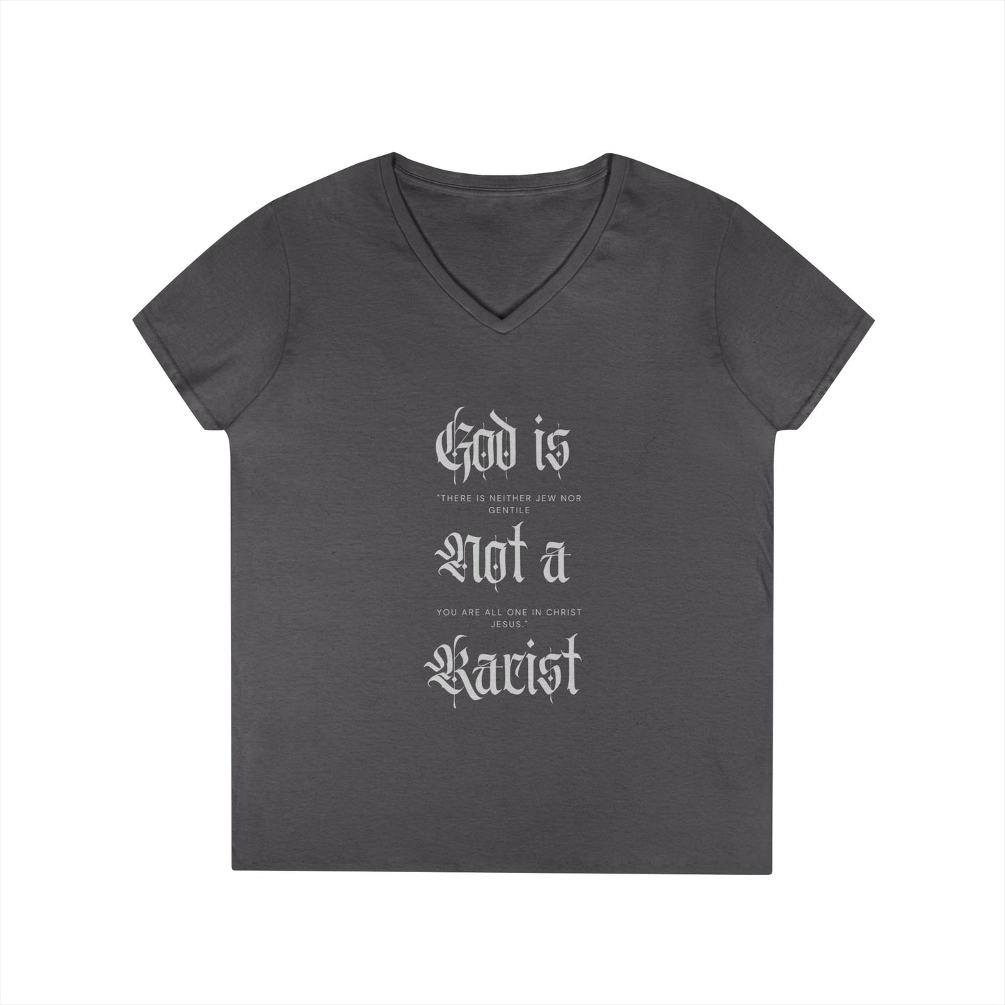 V-Neck T-Shirt - Antidispensationalist Anti-Christian Zionist Gothic Shirt