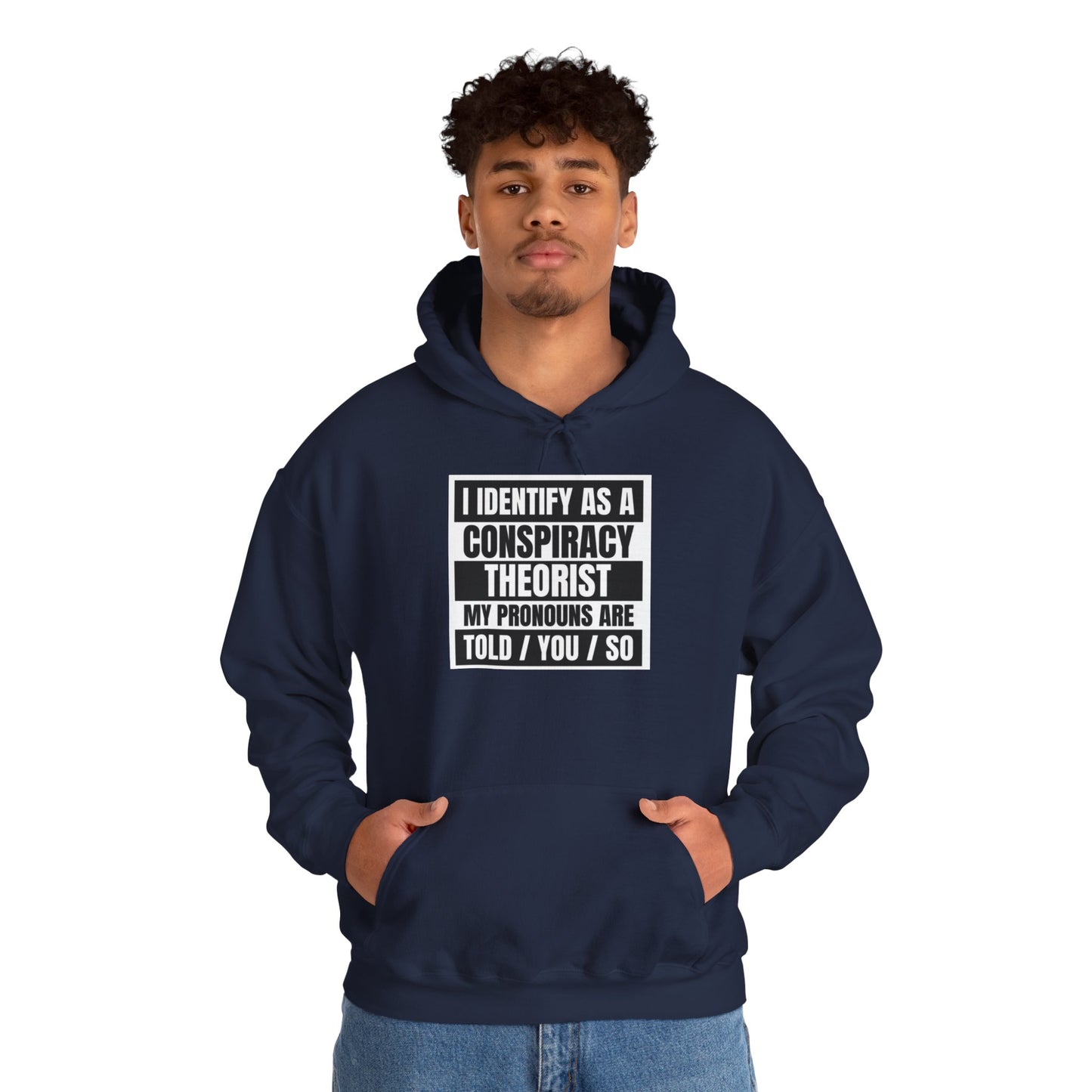Funny Conspiracy Theorist Hoodie | Russian Roulette | I Identify As A Conspiracy Theorist