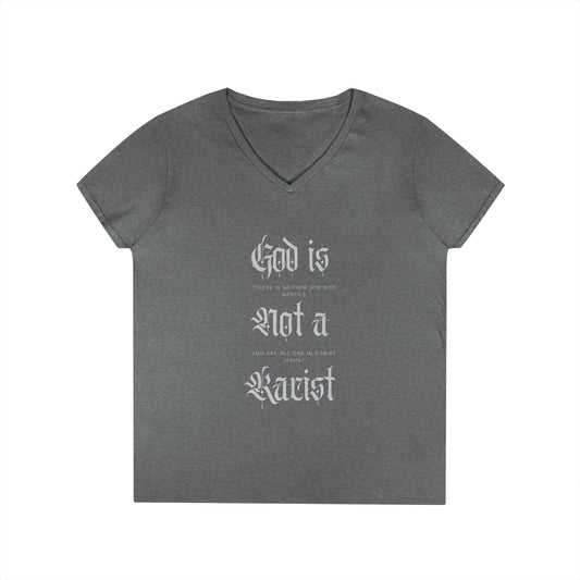 V-Neck T-Shirt - Antidispensationalist Anti-Christian Zionist Gothic Shirt